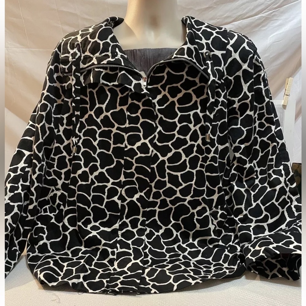 Peck & Peck Weekend Giraffe Print Jacket Women’s Sz L 25.00